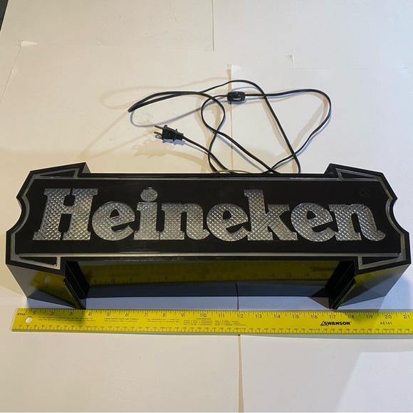 Heineken illuminated sign GUC, retro 90’s? As shown,separated a tiny bit,works! - Picture 12 of 16